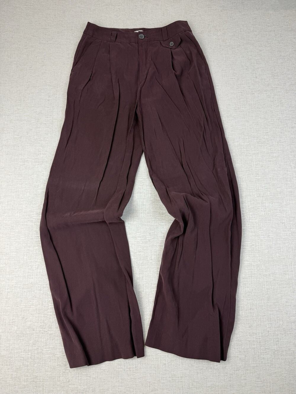 A New Day Women’s Size 6 Burgundy Wide Leg High Rise Pull On Dress Pants